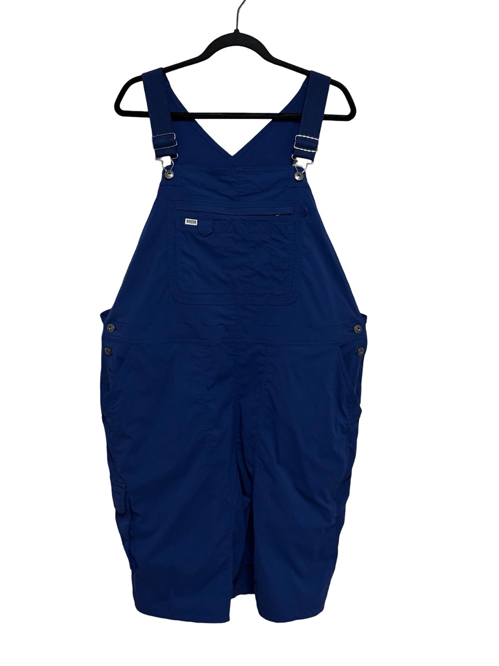 Duluth Trading Co Women's Plus Heirloom Gardening 10" Short Overalls Blue 2X